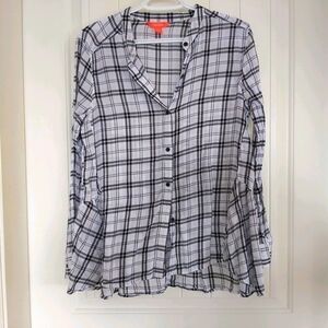 NEW*JOE FRESH CHECKED BLOUSE....B4A